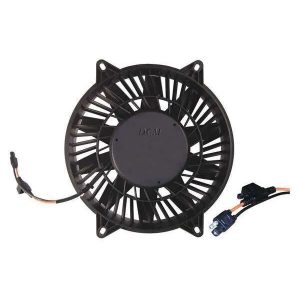 11" 12 Volt Vector High Profile Straight Blade Pusher Fused Fan Assembly