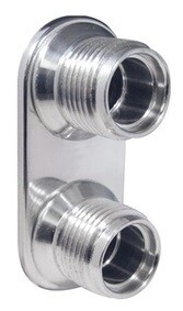 2-Way For A/C & Heater O-Ring Lines - Polished